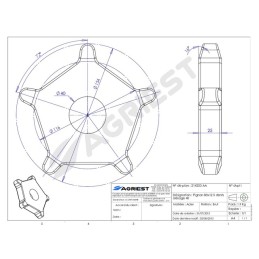PIGNON 80X12 5 DENTS ALESAGE 40