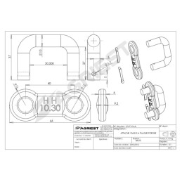 ATTACHE 10X30.5  A PLAQUE FORGEE