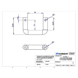 ATTACHE 8X28  A PLAQUE FORGEE