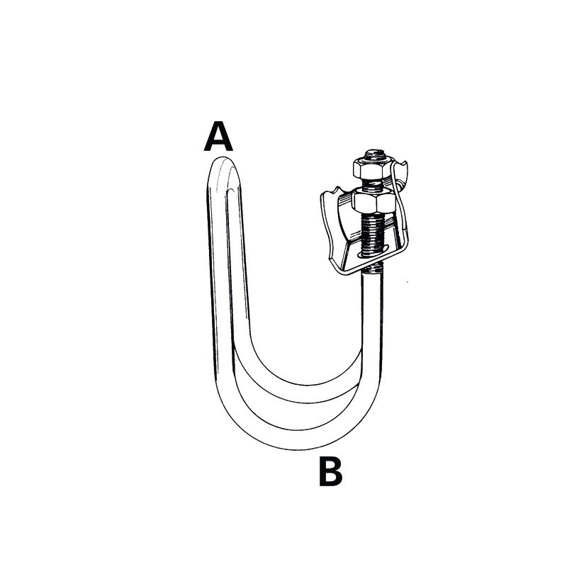 ETRIER DOUBLE FERME 27X27  ECROUS M8