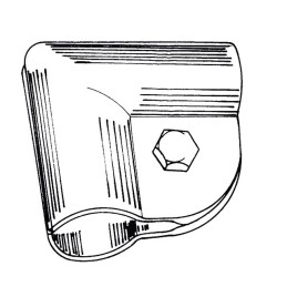 RACCORD ANGLE DROIT 3/4"  (1 xBOULON 10X20)