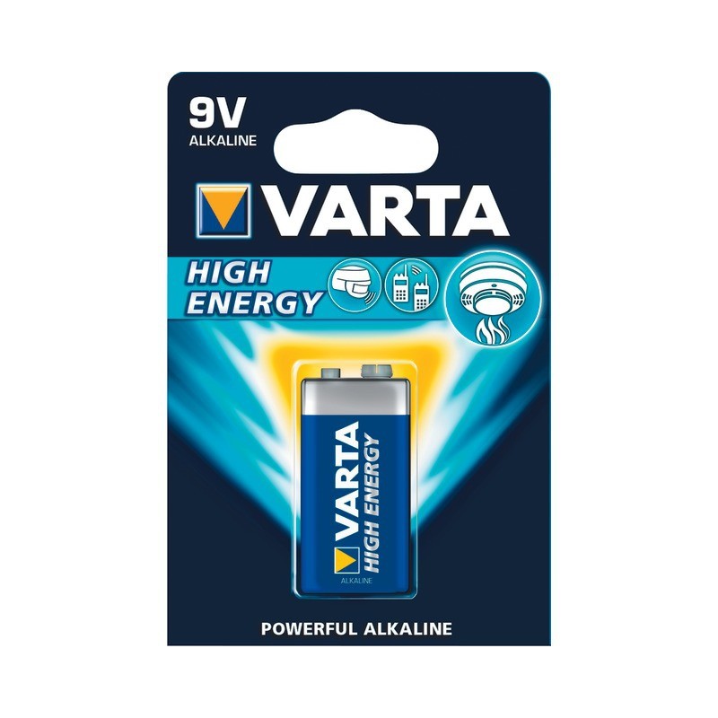 Pile Alcaline 9v/6lr61 High Energy Varta