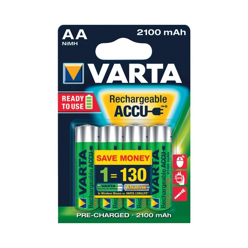 Pile rechargeable lr06 (2100mah) 4 Varta