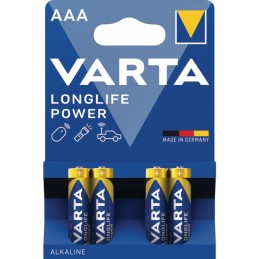 PILE ALCALINE 1,5V/LR03 LONGLIFE BLISTER DE 4 VARTA