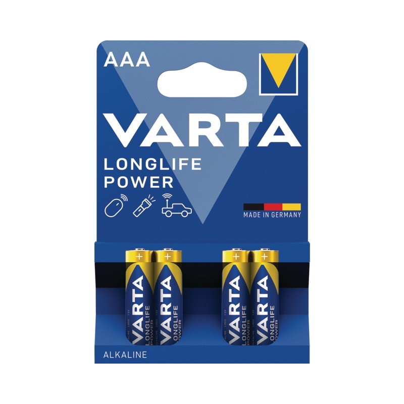 PILE ALCALINE 1,5V/LR03 LONGLIFE BLISTER DE 4 VARTA