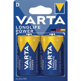 PILE ALCALINE 1,5V/LR20 LONGLIFE BLISTER DE 2 VARTA