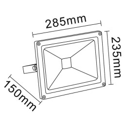 PROJECTEUR ALU LED 220V 50W 3600 LUMENS GRIS