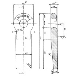 ANNEAU PLAT A SOUDER  Ø50 CH 25T CV 3T (ISO 5 SO 5692-1)