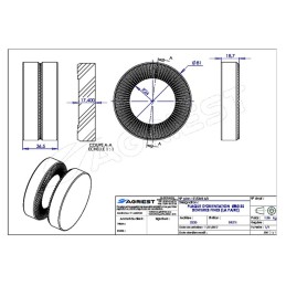 PLAQUE D'ORIENTATION Ø80 SSDENTURES FINES (X2 LA PAIRE)
