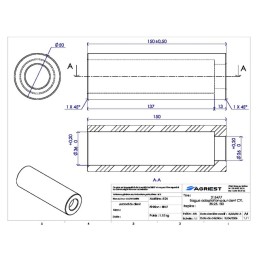 BAGUE ADAPTATION PR DENT Ø35/25 LG150