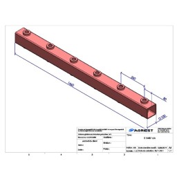 PORTE DENT LG 1460 6 BAG Ø42 CL C 100X100X5