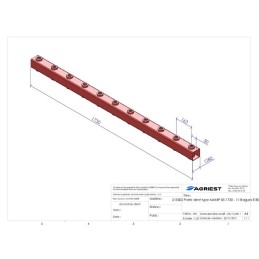 PORTE DENT LG 1730 11 BAG E800 C 80X80X5 TYPE E MANIP 85