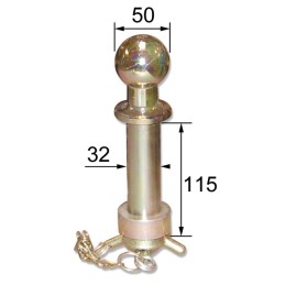 AXE BOULE Ø32 BOULE Ø50 POUR CHAPE ROTULE 4 T RS