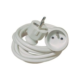 PROLONGATEUR  HO5VVF  3X1,5 MM²  BLANC 5M