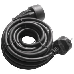 RALLONGE PROLONGATEUR ELECTRIQUE HO5VVF 3G1,5 2P+T MALE FEMELLE 16A NOIR 10M
