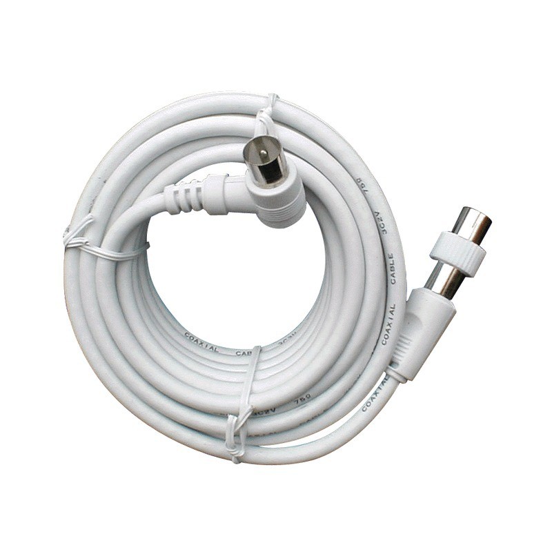 RALLONGE PROLONGATEUR TV MALE MALE 9,5MM+ADAPTATEUR FEMELLE FEMELLE 5M