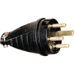 FICHE M 20A CAOUTCHOUC 3P+T SORTIE DROITE