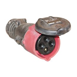 FICHE F DROITE 3P+T 16A CAOUTCHOUC      HYPRA