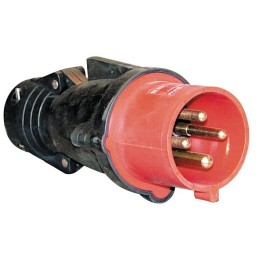 FICHE M DROITE 3P+T 32A CAOUTCHOUC      HYPRA