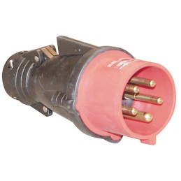 FICHE M DROITE 3P+N+T 32A CAOUTCHOUC    HYPRA