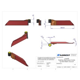 PALETTE ALTERNATIVE DROITE LG  420 TYPE ALBER T DOUCET