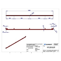 BARRE NUE 40X35 AXES Ø25 TS LES 0,855M TYP DO OUCET (barre de 2,58m)