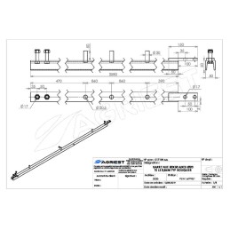 BARRE NUE 50X50 AXES Ø20TS LS 0.86M TYP ROUQU UIER