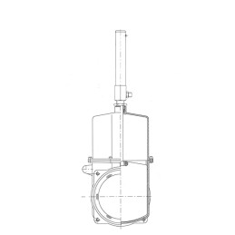 VANNE BRONZE LAME INOX 6" Ø150 AV VERIN GAZ