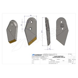 POINTE ADAPTABLE HUARDCARBURE GAUCHE