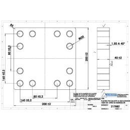 PLATINE A BOULONNER 160X160  12TRS AGRI-POWER