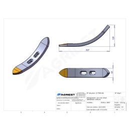 SOC DE CHISEL 360X60X20 EA45-85 Ø12 CARB