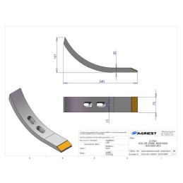 SOC DE CHISEL 400X70X20 EA45-85 Ø12 CARB