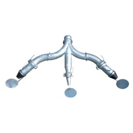 BUSE D'EPANDAGE TRIPLE Ø150-100-150 AV CONE C OUT+PELLE EPAND