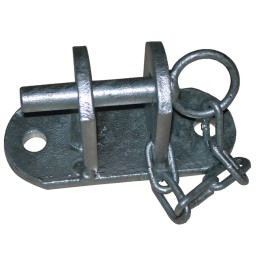 CHAPE GALVA SIMPLE 2T EA100MM 135X60X8MM+AXE+