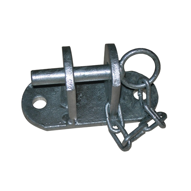 CHAPE GALVA SIMPLE 2T EA100MM 135X60X8MM+AXE+