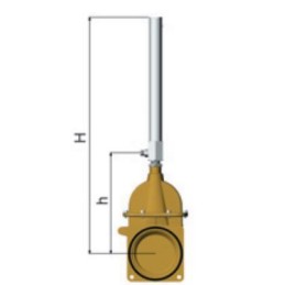 VANNE BRONZE 6" 2 BRIDES AV VERIN PNEUMATIQUE