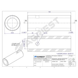 BAGUE ADAPTATION PR DENT Ø36PERCEE Ø12 LG155