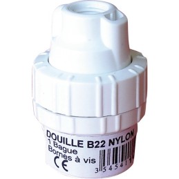DOUILLE SIMPLE BAGUE NYLON B22 (BOX)