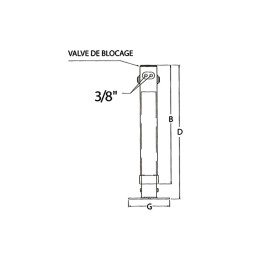 BEQUILLE HYDRAULIQUE DE C90 COURSE 400 AV VAL E DE BLOCAGE
