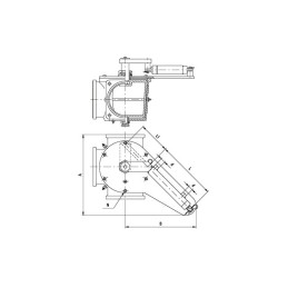 VANNE 3 VOIES 6" EQUIPEE VERIN  HYDRAULIQUE