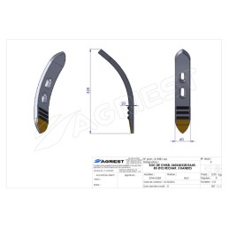 SOC DE CHISEL 360X60X20 EA45-85 Ø12 RECHAR. 3 3 BANDES