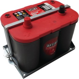 BAC FIXATION BATTERIE OPTIMA  1 SOCLE +1 SANGLE + 2 BOULONS