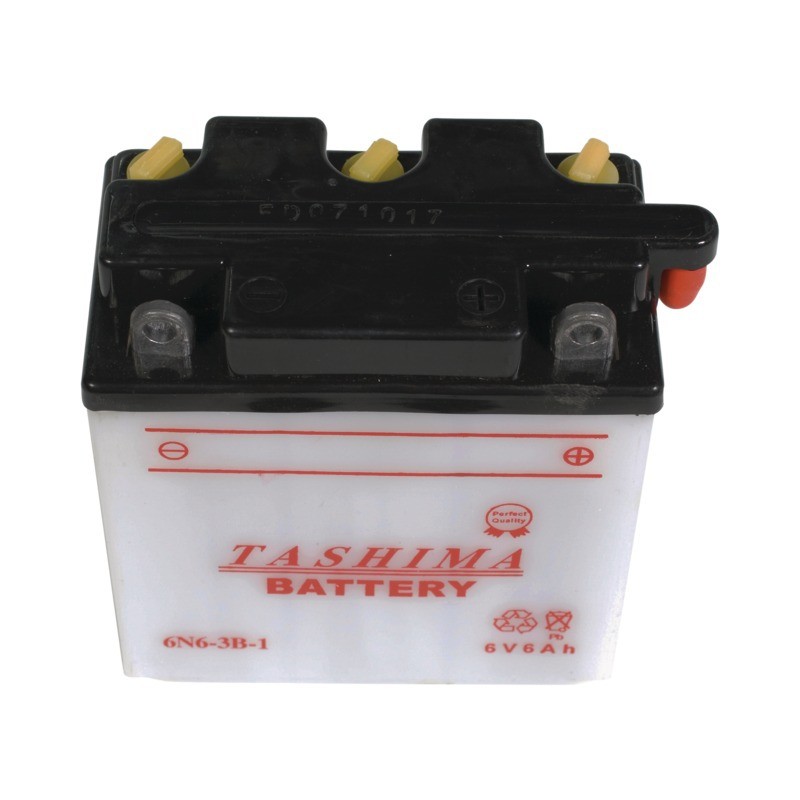 BATTERIE MOTO 6N6-3B1 / 6V + 1 BIDON DE 1L D"ACIDE