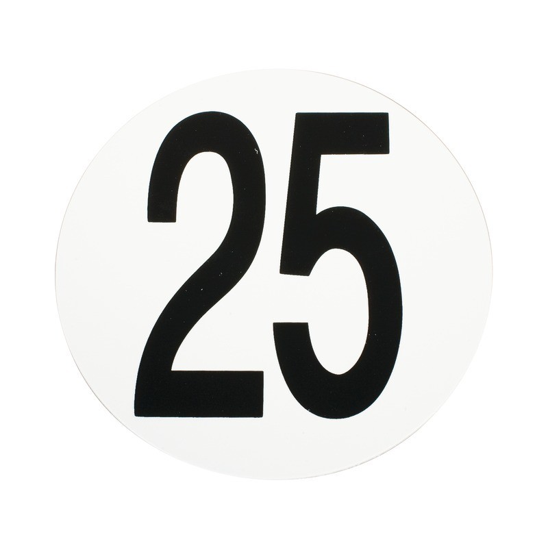 DISQUE PVC LIMITATION DE VITESSE 25 KM/H