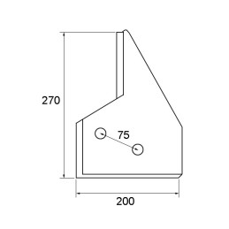 AILERON BOULONNE DROIT TYPE TERCOL NAUD 0311193D