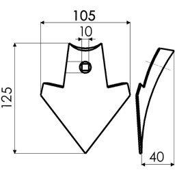 SOC PATTE D'OIE 105X4MM BIANCHI