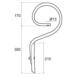 DENT VIBROCULTEUR DROITE 32X10 AVEC SOC