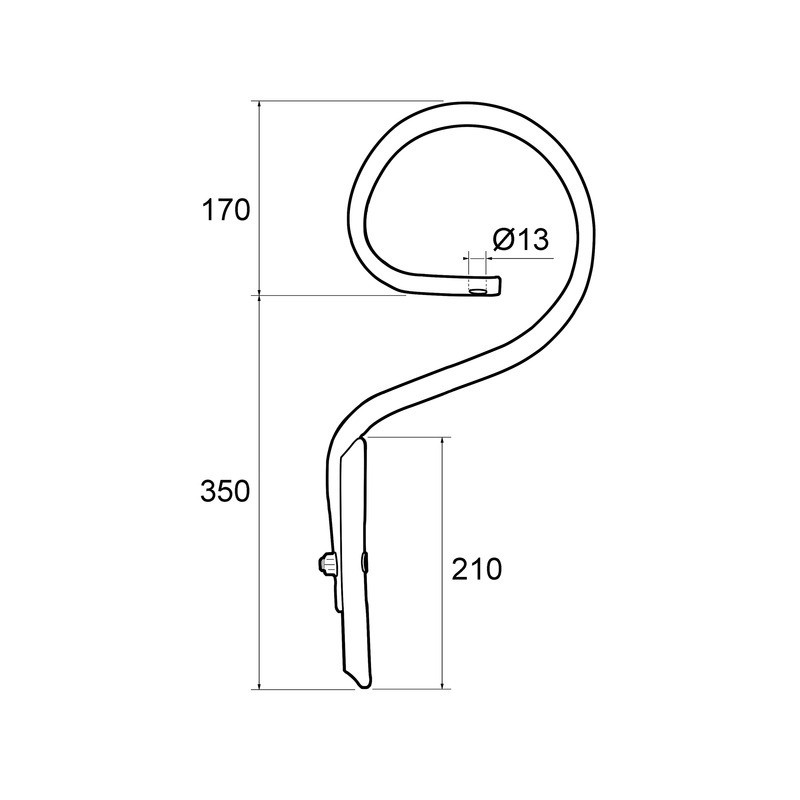 DENT VIBROCULTEUR DROITE 32X10 AVEC SOC