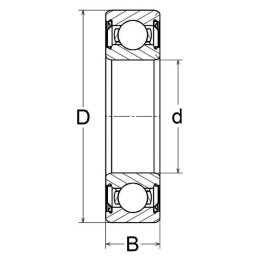 ROULEMENT A BILLES ETANCHE 6208 2RS1 - SKF