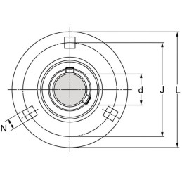 PALIER AUTO-ALIGNEUR ROND TOLE PF85 LA PAIRE SKF